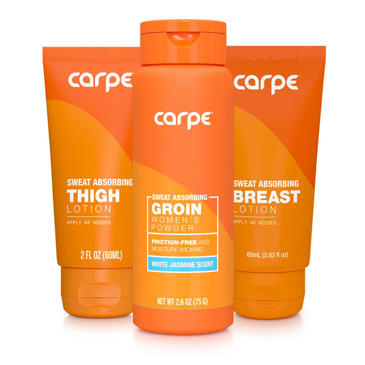 Carpe breast sweat absorption lotion applies clear and helps prevent stains on clothing