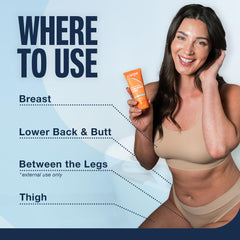 Carpe Feminine Care cream finish rubbed in to leave an invisible, quick-drying layer.