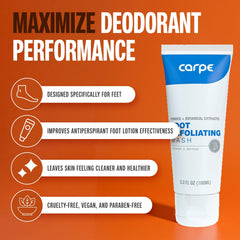 Carpe foot wash lathers gently for clean, refreshed feet