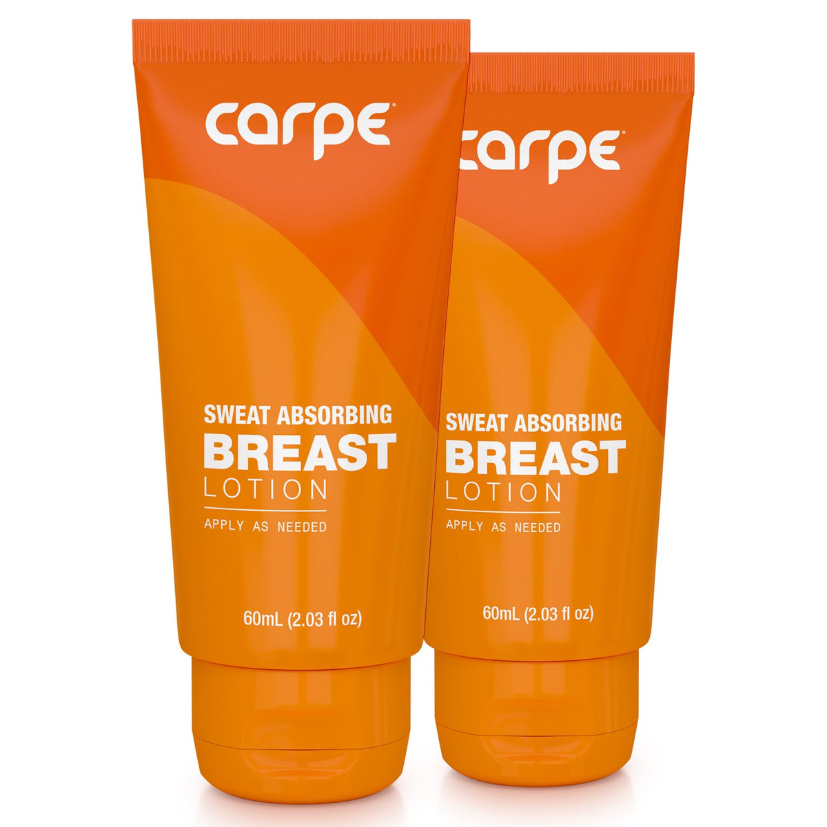 Carpe No-Sweat Breast pack-2-cover: box display highlighting dry folds for daily comfort.