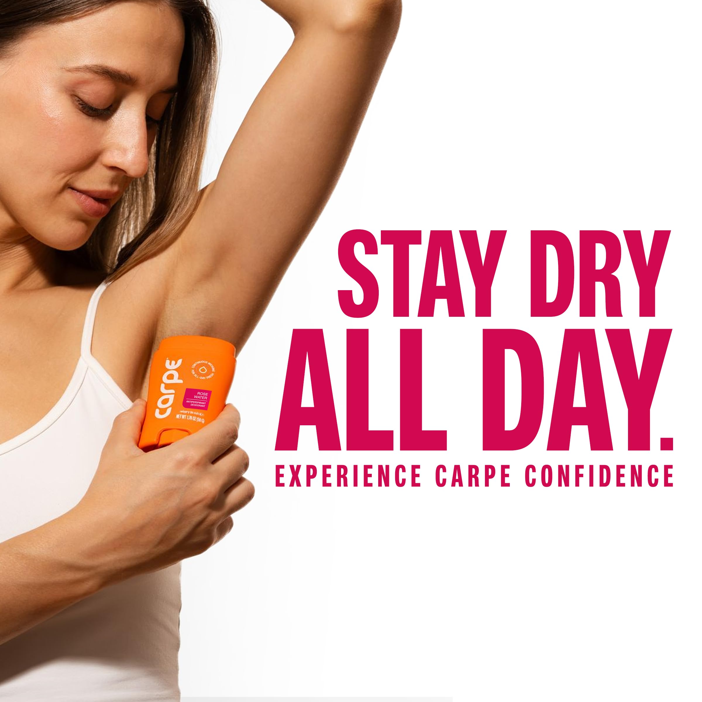 Carpe Rose Water underarm night application routine for enhanced protection.