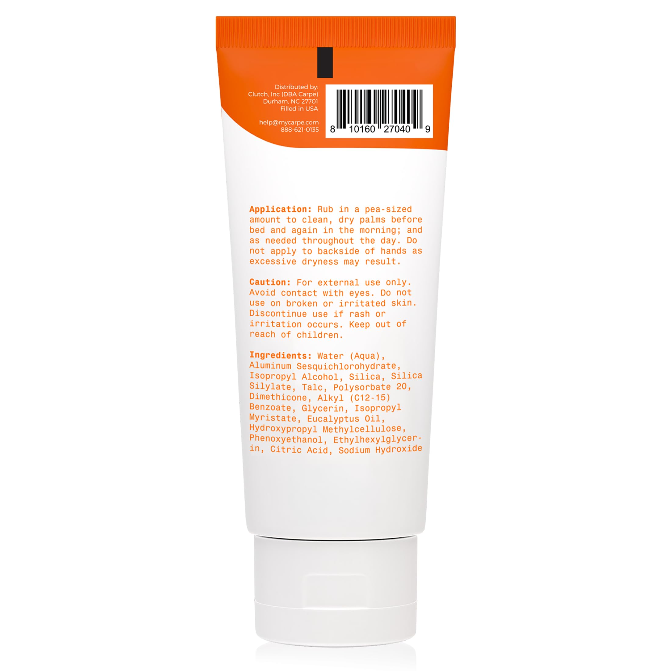 Carpe Sweat Absorbing Hand Lotion two-pack on shelf conveys value.
