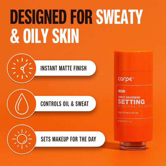 Carpe mineral powder brush applies an easy, even translucent finish.