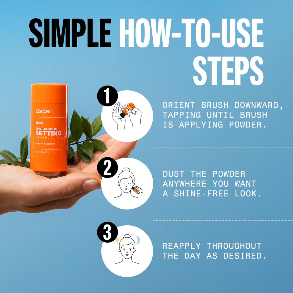 Carpe packaging front shows premium compact and portability.