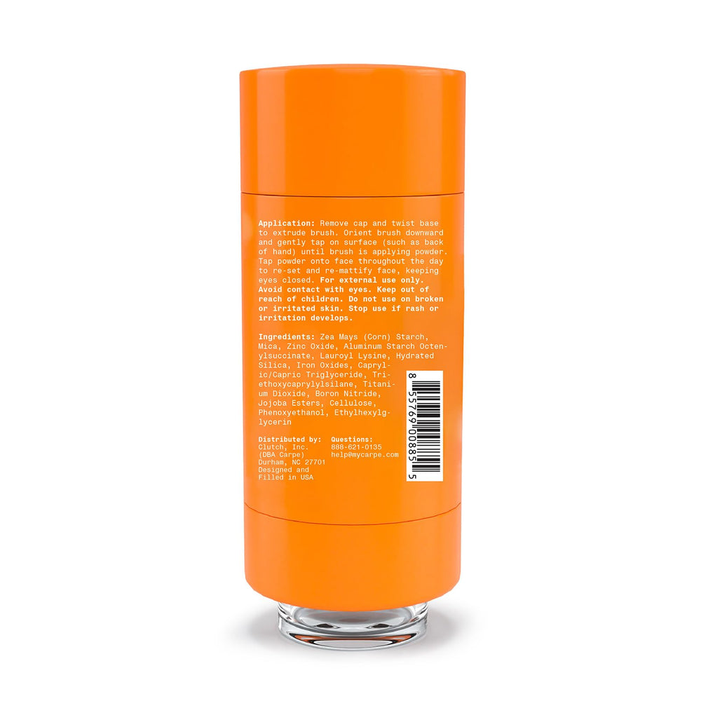 Carpe powder with pairings offers enhanced shine control and finish.
