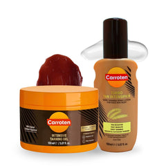 Carroten Turbo Tan Intensifier bottle provides quick pre-tan prep and hydration.