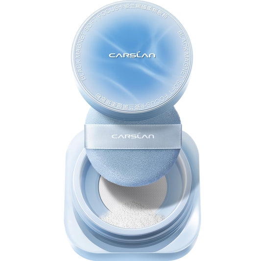 CARSLAN 2.0 Black Magnet Soft Focus Powder packaging for on-the-go touch ups