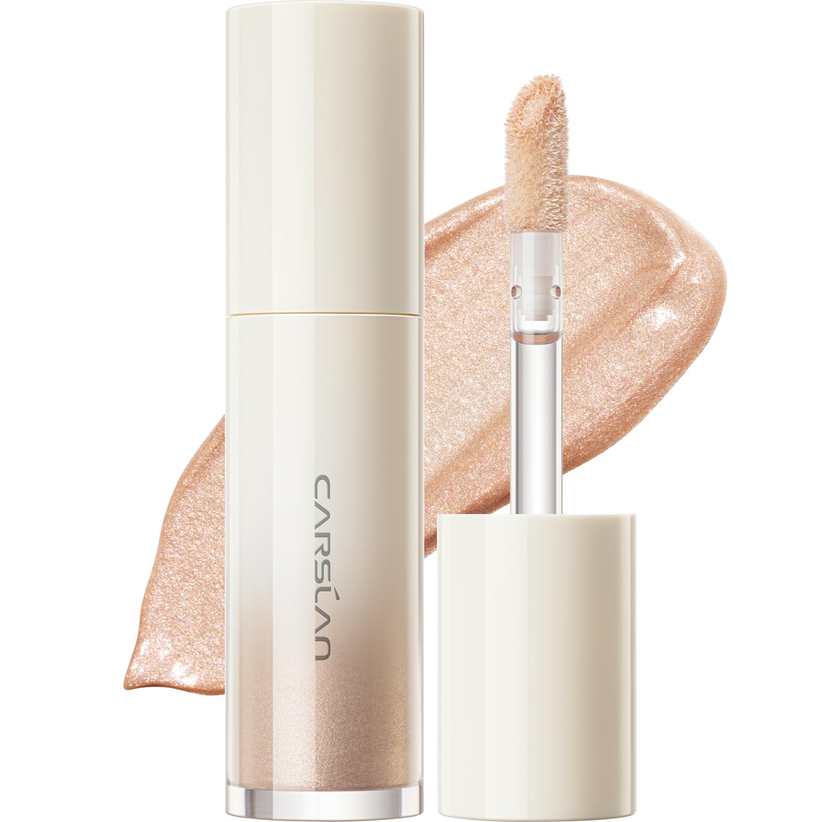 CARSLAN 3D Liquid Highlighter Champagne Gold bottle pour delivers radiant glow.