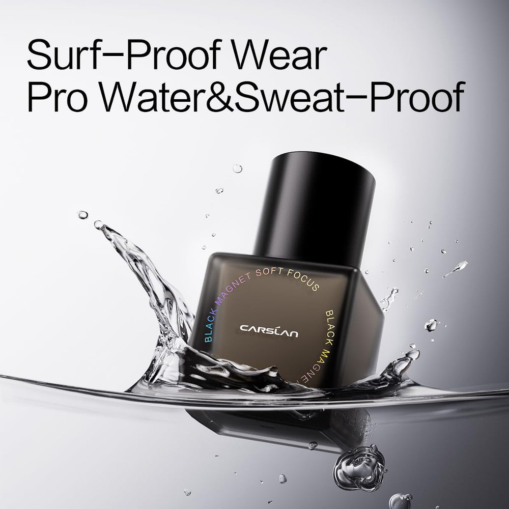 CARSLAN Black Magnet finished face after blending reveals natural, skin-like tone.