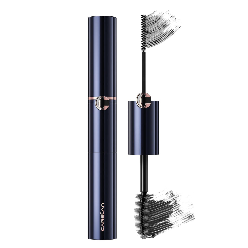 CARSLAN Double Extension Curling Mascara curved brush defines dramatic lashes