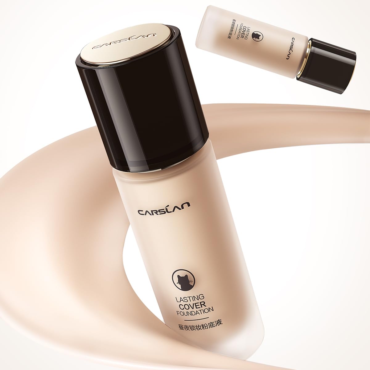 CARSLAN Lasting Cover Foundation full-coverage swatch for photos.