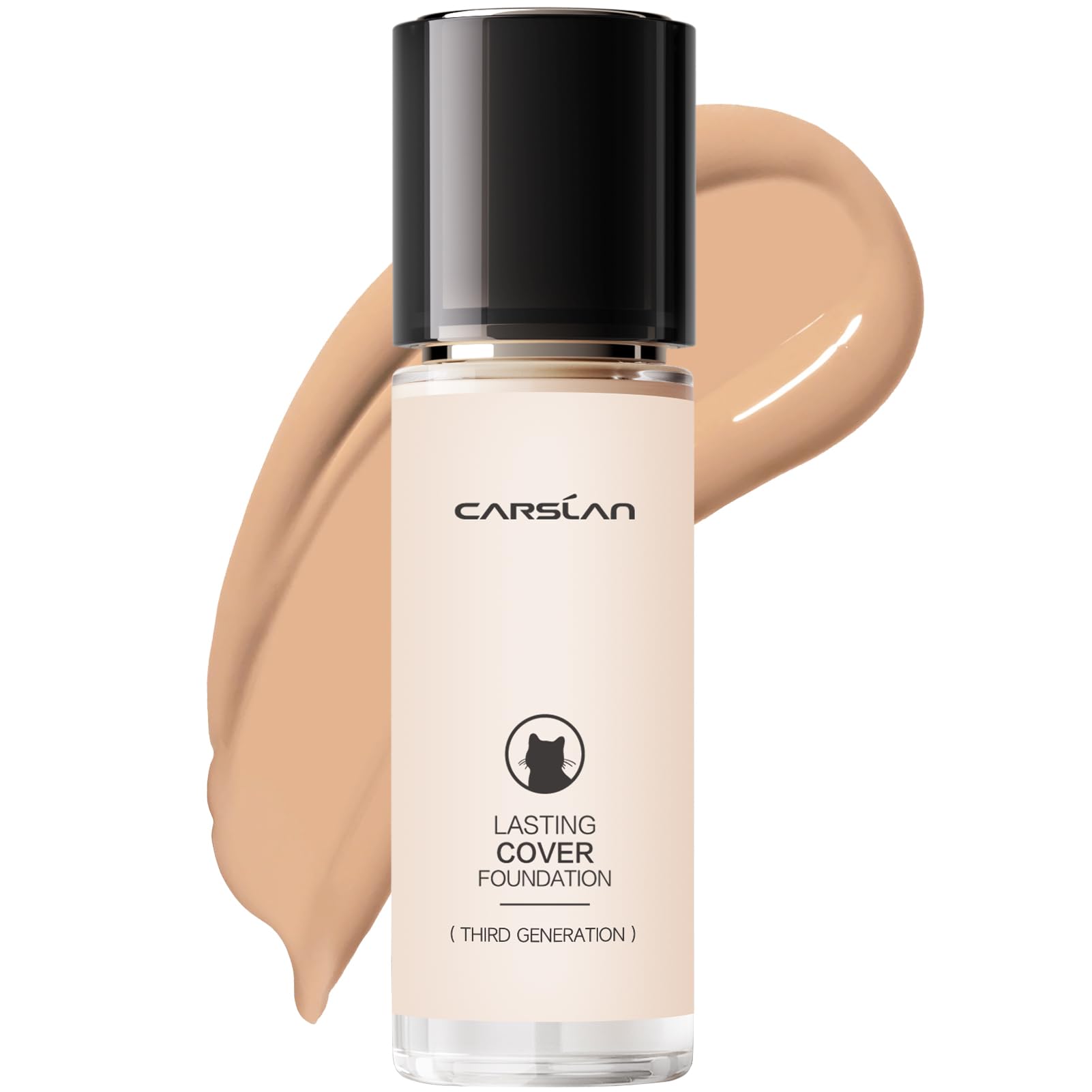 CARSLAN lasting cover foundation pump for precise, seamless application.
