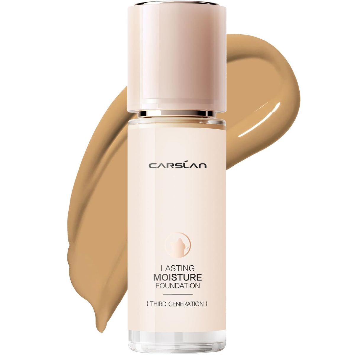 CARSLAN Lasting Moisture Foundation bottle with pump for easy, long-lasting wear