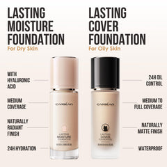 CARSLAN foundation suits dry skin with hydrating formula for a dewy look.