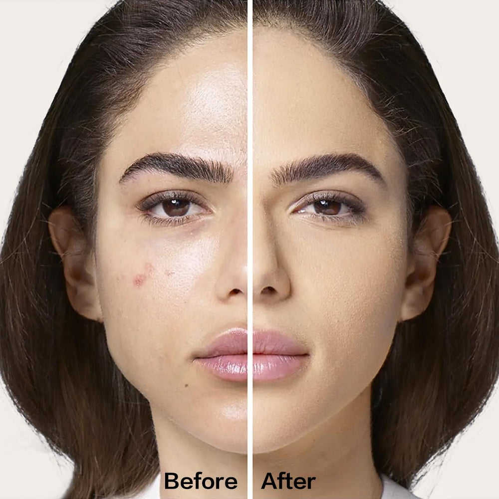 CARSLAN Lasting Moisture Foundation swatch shows dewy finish and smooth, even application.