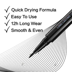CARSLAN liquid eyeliner is waterproof and smudgeproof for all-day color