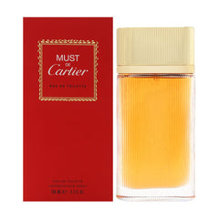 Cartier Must de Cartier bottle front view; timeless elegance for everyday wear.