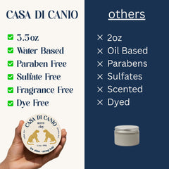 Casa Di Canio Terra Clay container highlights no residue styling.