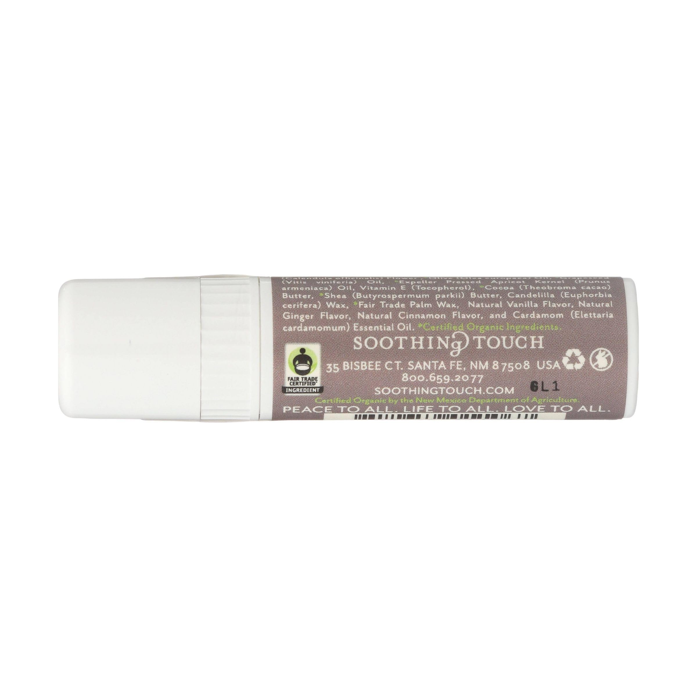 Case of 12 Soothing Touch lip balms on display appeals to gifting and sharing.