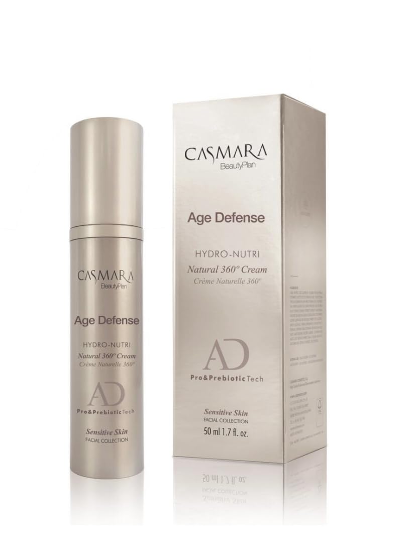 Casmara Age Defense Pro & Prebiotic Cream bottle close-up showing lightweight texture for daily use.