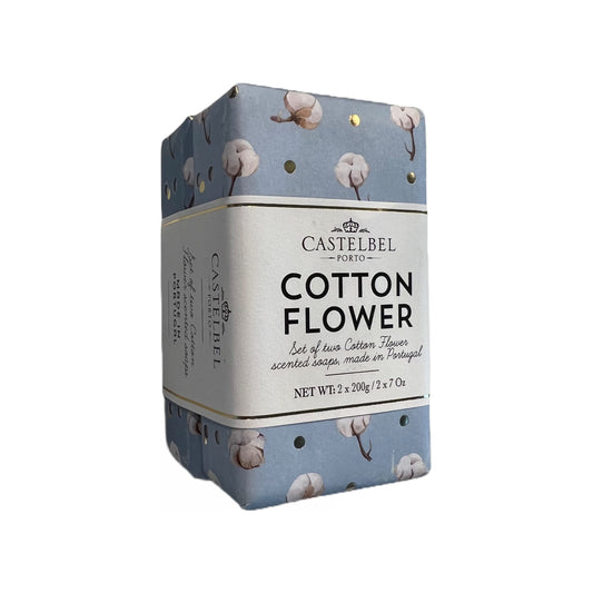 Castelbel Porto cotton flower soaps set packaging, gift-ready presentation.