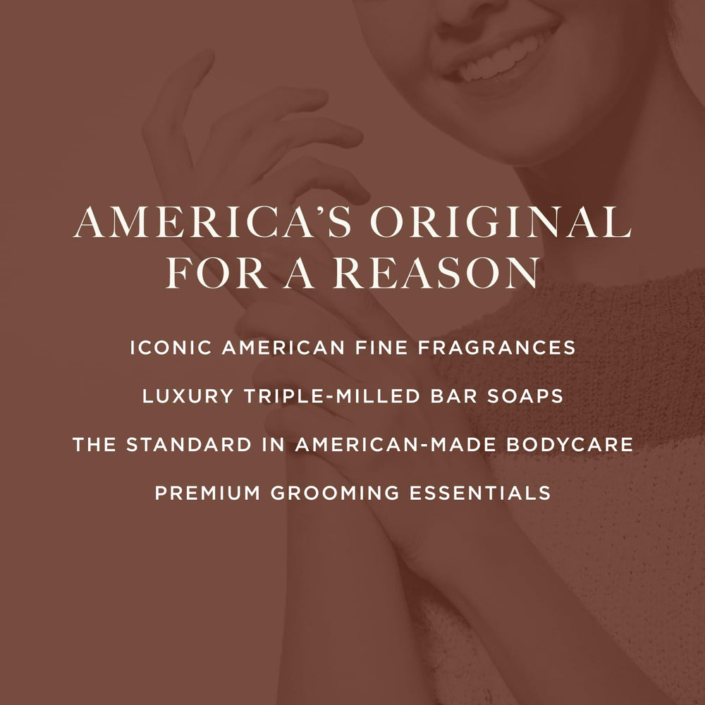 Caswell-Massey American-made crest signals heritage and quality.