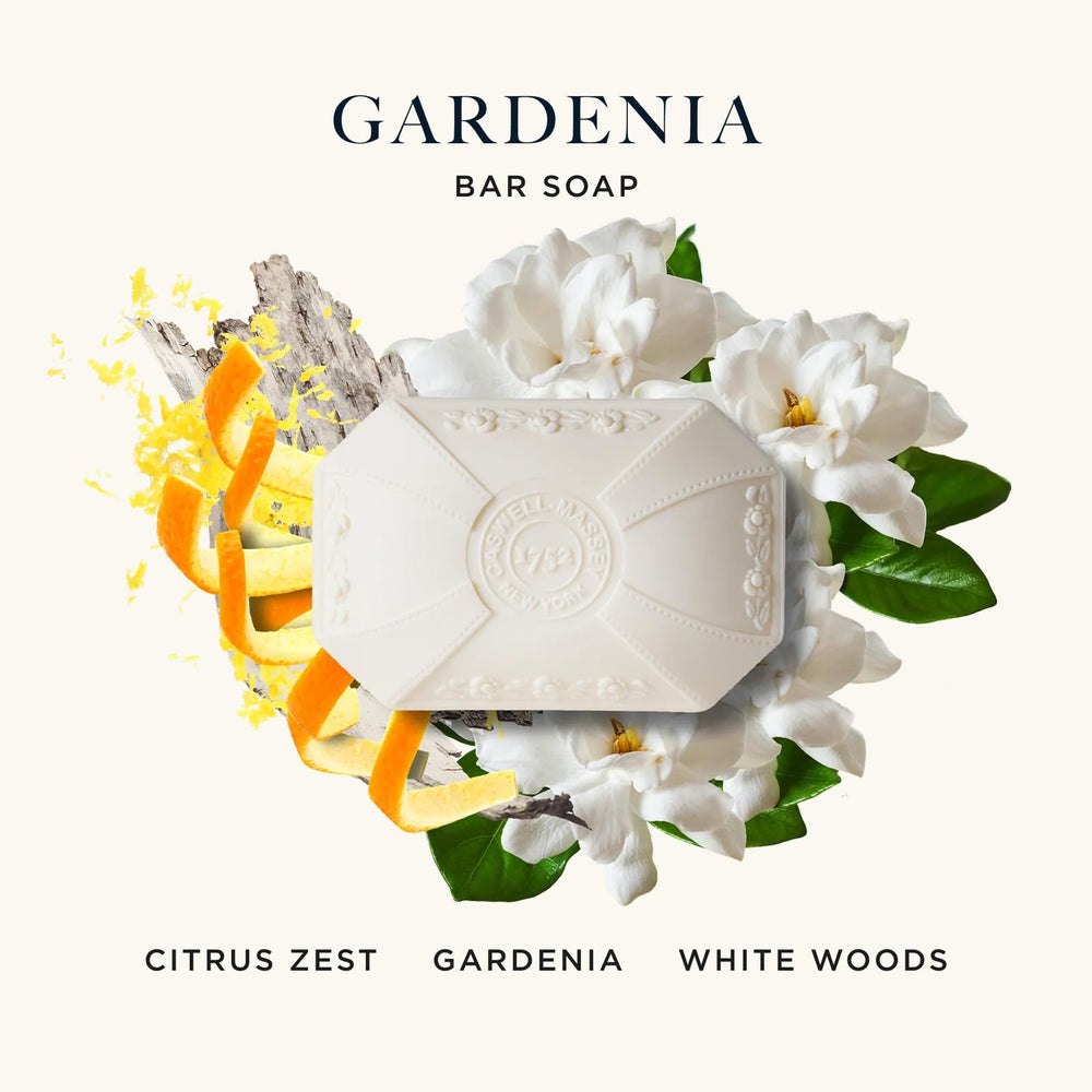 Caswell-Massey Gardenia soap packaging highlights gift-ready presentation