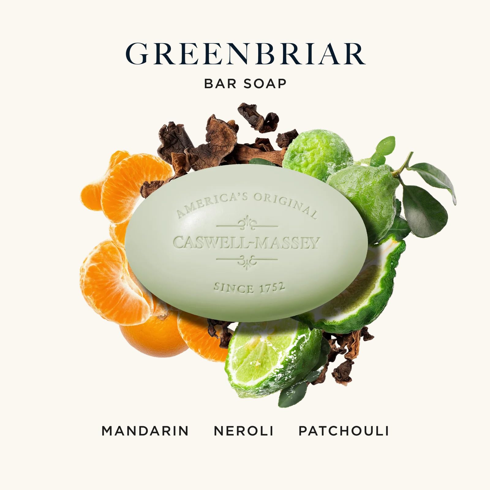Close-up of Greenbriar bar soap texture and creamy lather