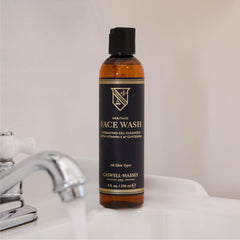 Caswell-Massey Heritage Face Wash Gel foaming texture for gentle cleansing.