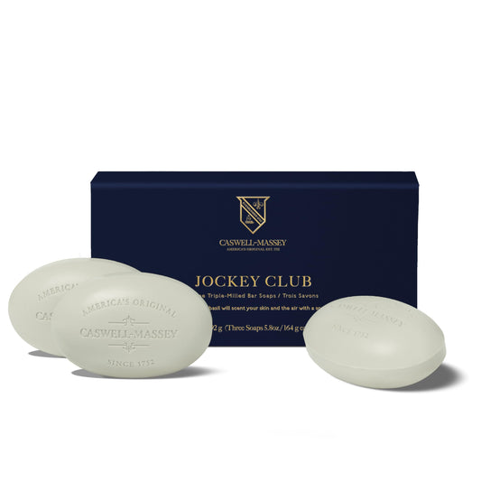 Caswell-Massey Jockey Club gift set box, ideal for gifting and display.