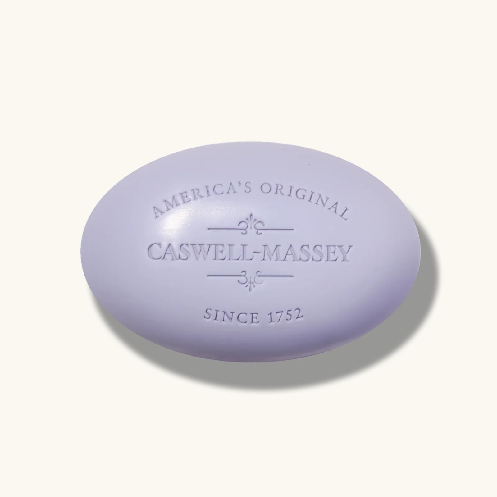 Caswell-Massey Lavender bar soap long-lasting lather for repeated use.