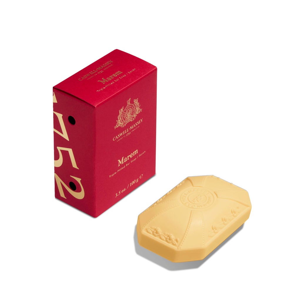 Caswell-Massey Marem soap packaging highlights gift-ready presentation and premium quality.