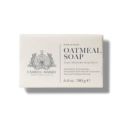 Caswell-Massey oatmeal castile bar unscented for gentle cleansing and hydration.