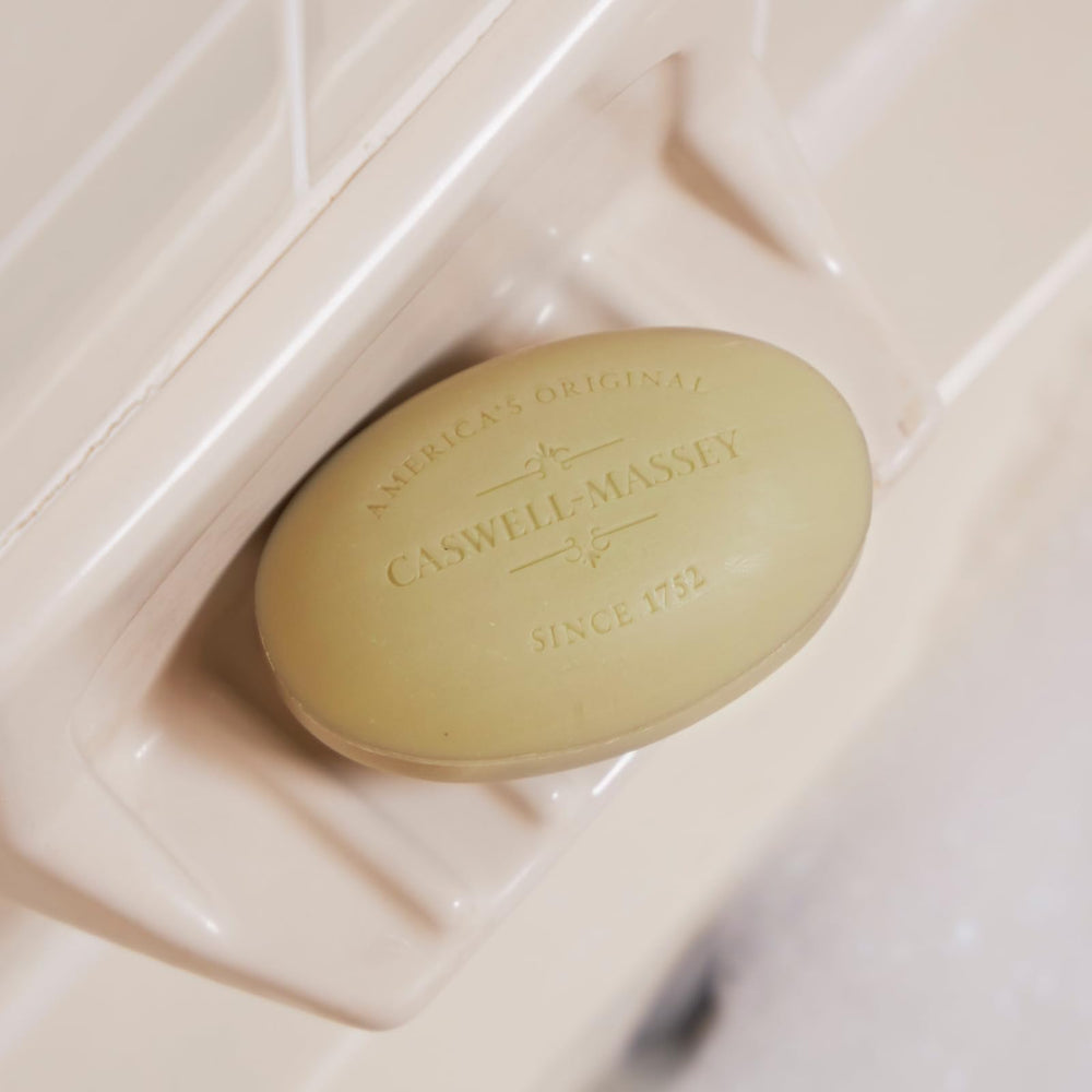 Caswell-Massey ROS bar soap creamy texture close-up