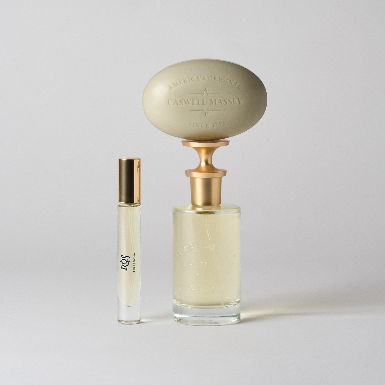 Caswell-Massey ROS bar soap contains essential oils for skin care