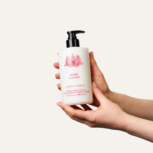 Caswell-Massey Rose Lotion silky texture for soft, smooth skin all day