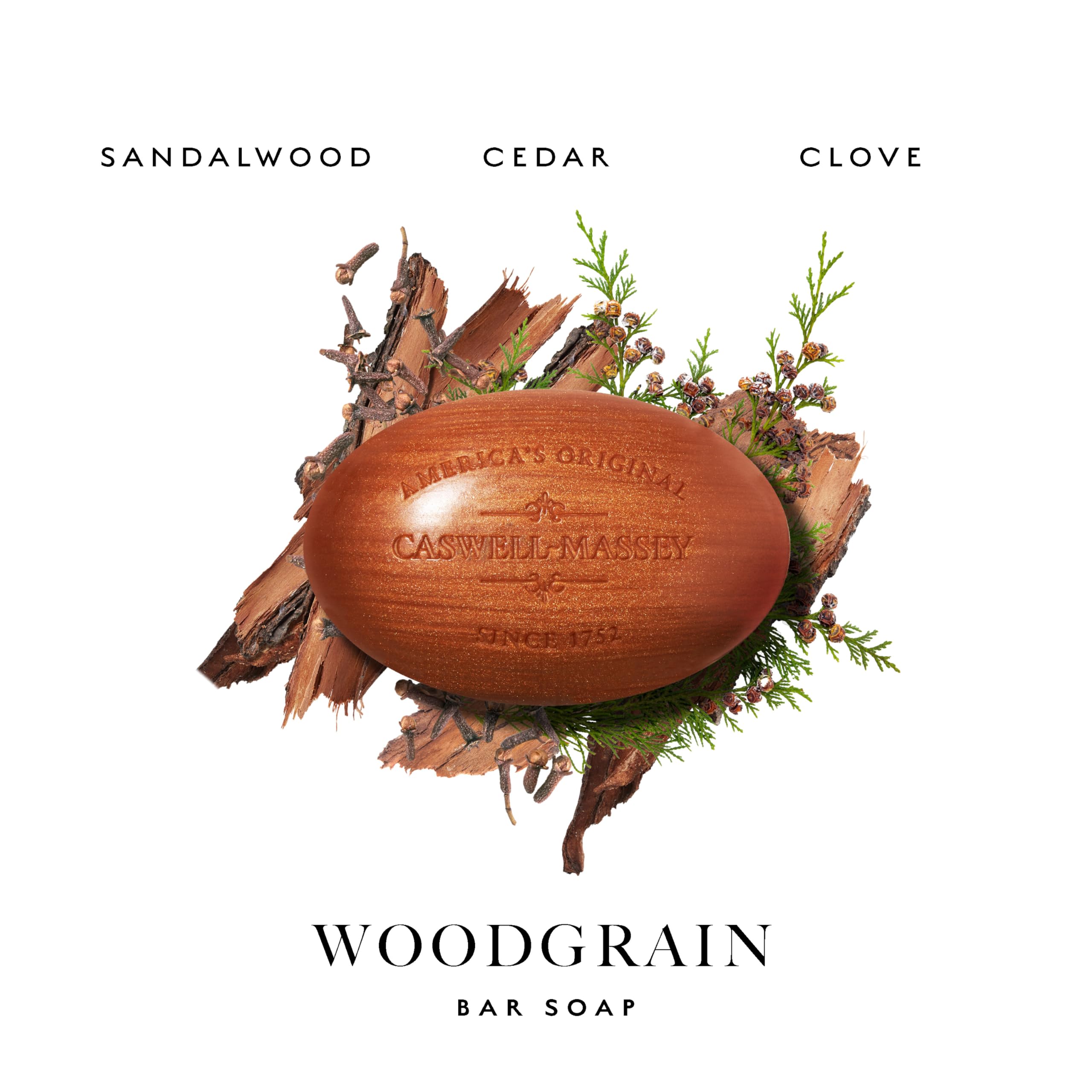 Caswell-Massey Woodgrain Sandalwood gift set ready for unboxing and gifting