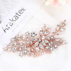 Catery crystal bridal hair comb with rhinestones for a sparkling wedding look