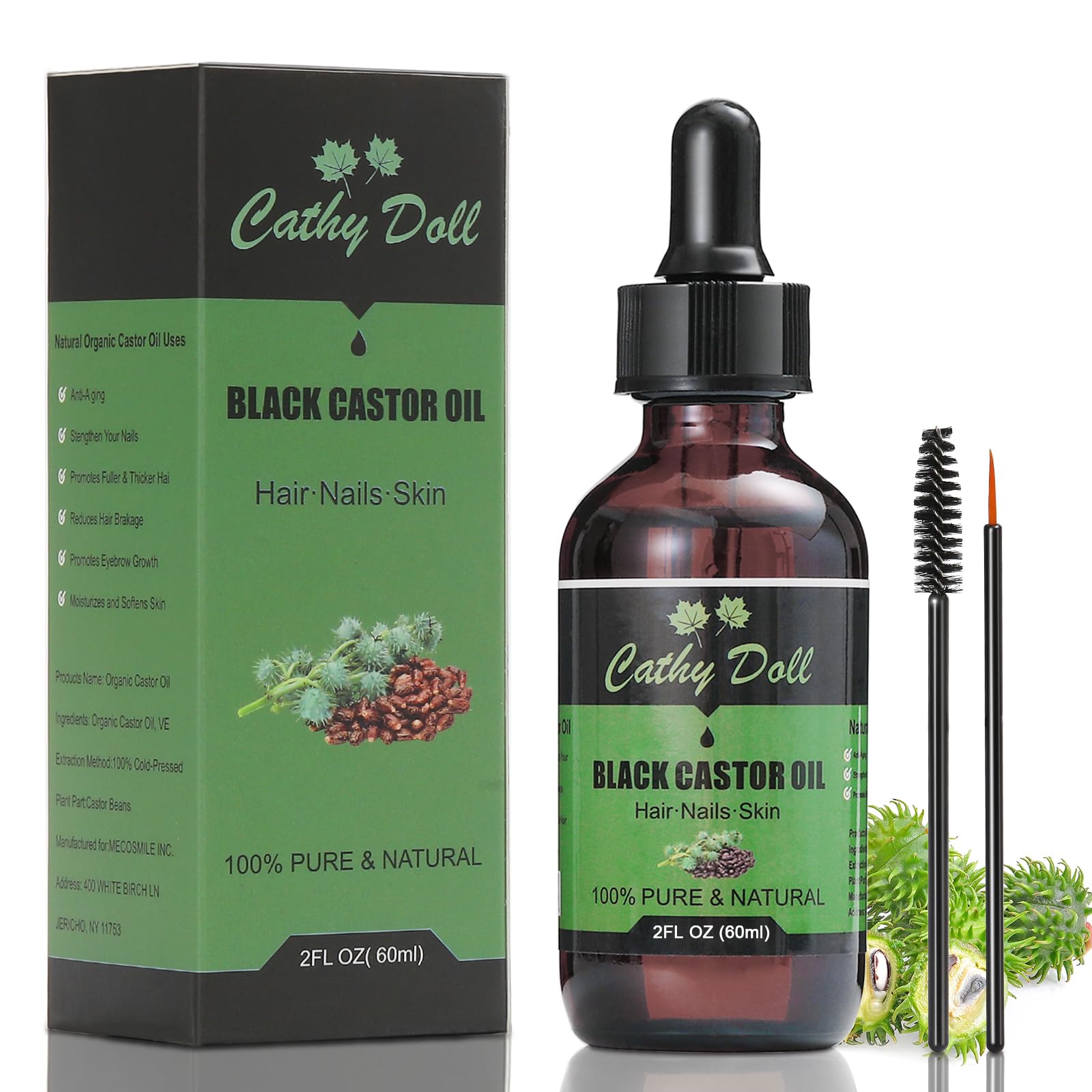 Cathy Doll Jamaican Black Castor Oil bottle ready for pure hair nourishment.
