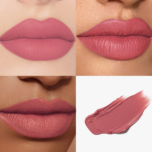 Catkin lipstick tube highlights vitamin E and avocado oil for hydration.