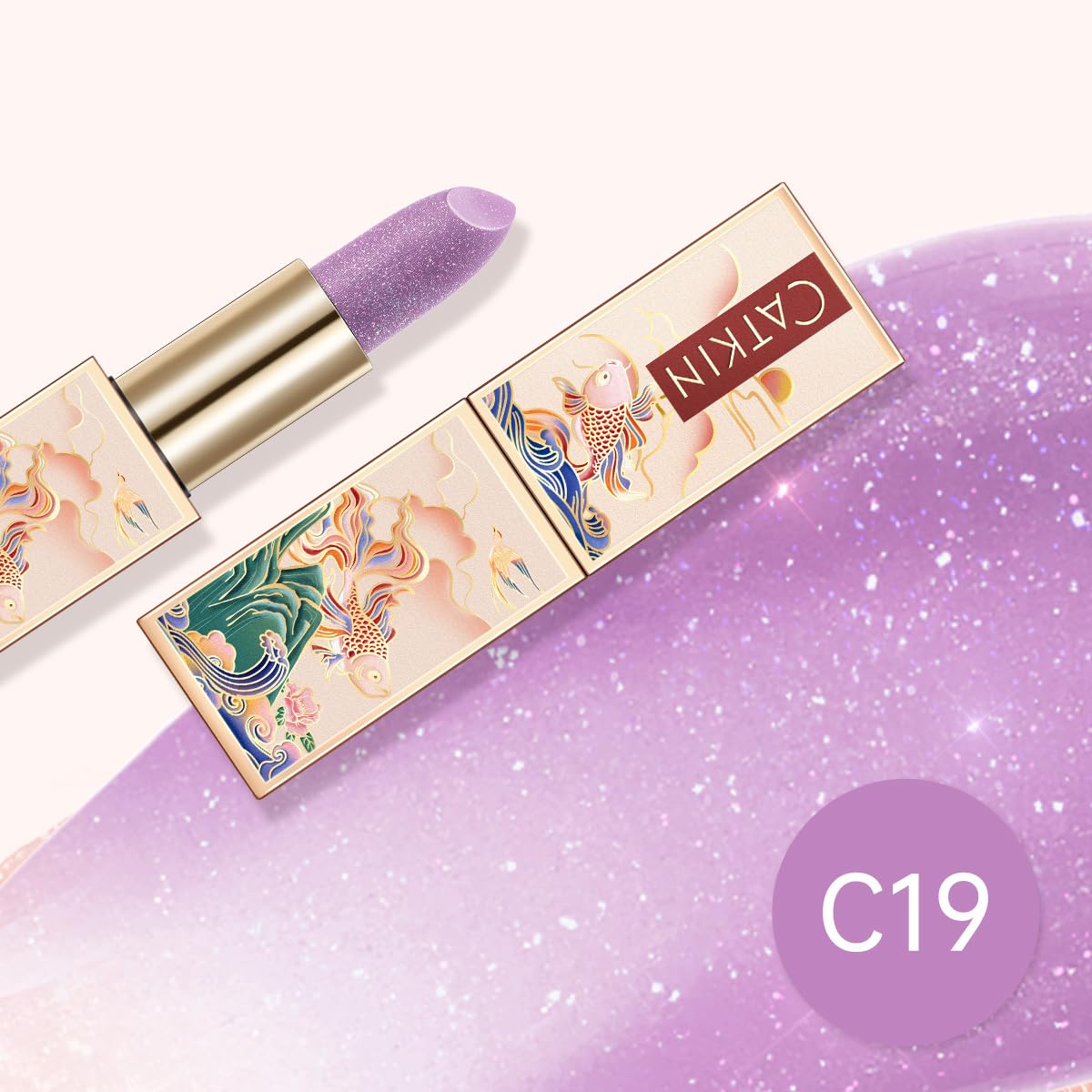 Catkin lip balm couture case packaging highlights premium lip care on the go.