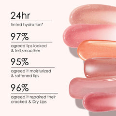 Catkin lip balm hydration close-up shows moisturized, soft lips.
