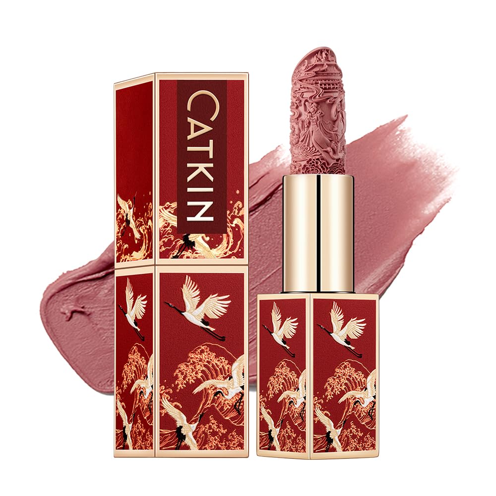 Catkin lipstick exterior case with heritage-inspired packaging for a premium gift.