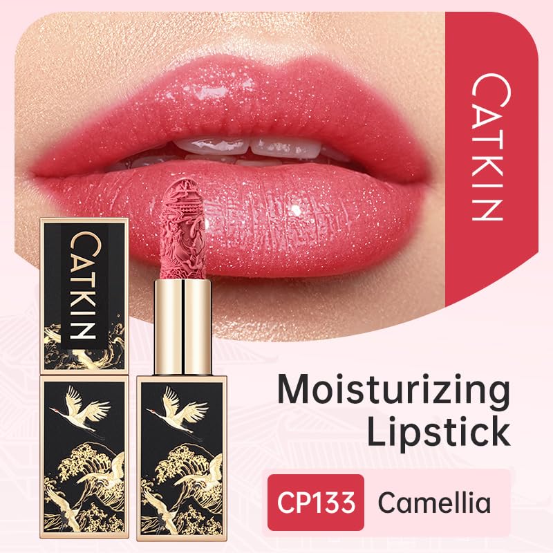 Catkin lipstick paste close-up reveals rich color payoff for everyday looks