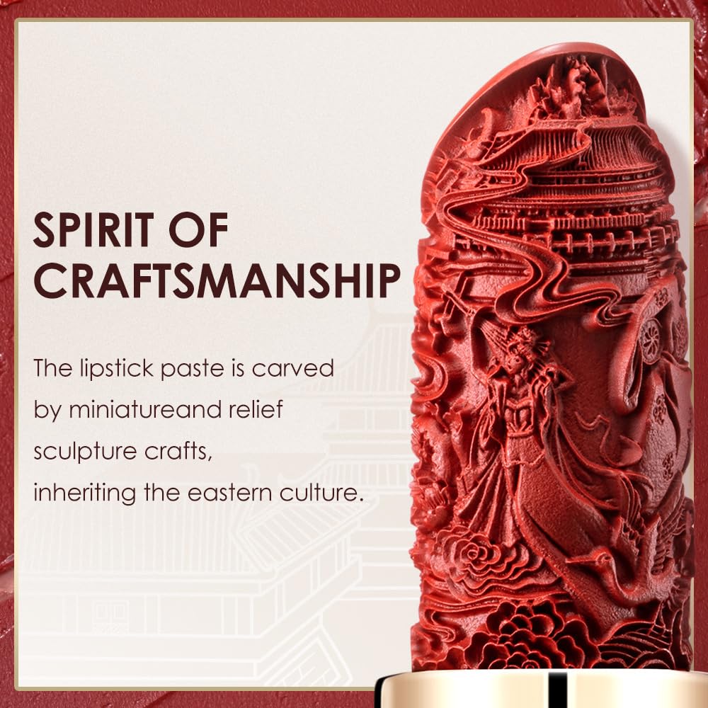 Catkin Lipstick Gift Set packaging detail reflects Eastern-inspired artistry and heritage