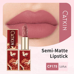 Catkin lipstick packaging art highlights relief sculpture inspired by Chinese heritage.
