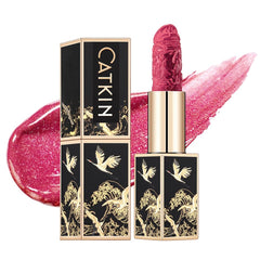 Catkin Moist Lipstick 170 swatch on lips shows rich color and smooth glide