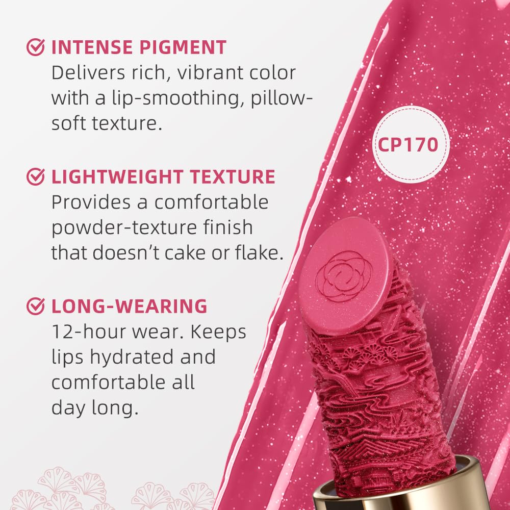 Catkin Moist Lipstick 170 vitamin E and avocado oil detail supports hydration