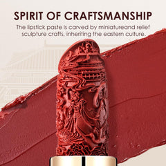 Catkin Moist Lipstick color palette swatch in bold red tones.