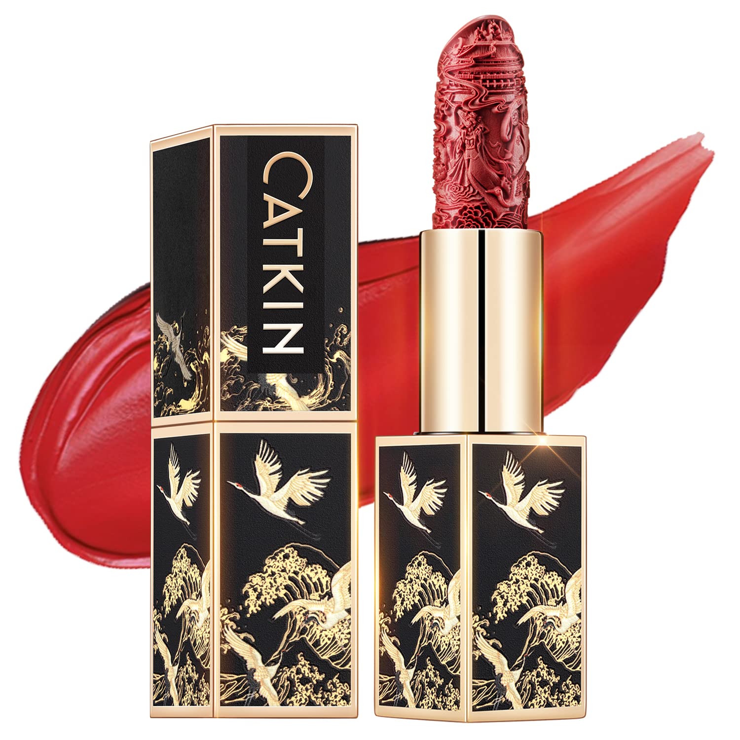 Catkin Moist Lipstick outer case with iconic design, ideal for gifting.